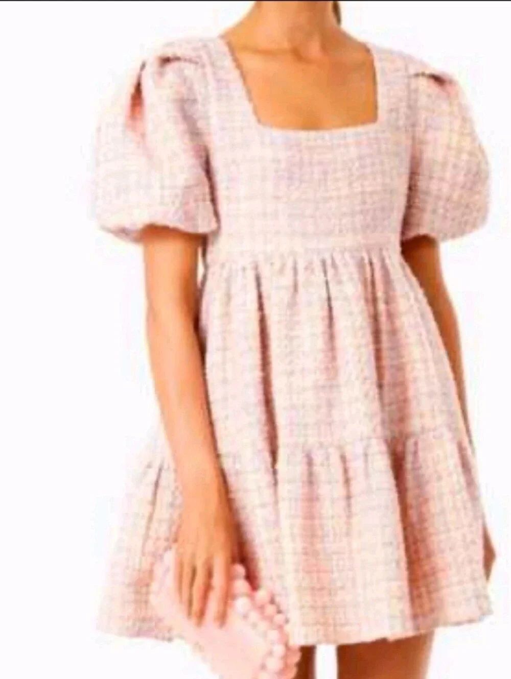 Tuckernuck-Hyacinth House Pink Puff Sleeve Dress S